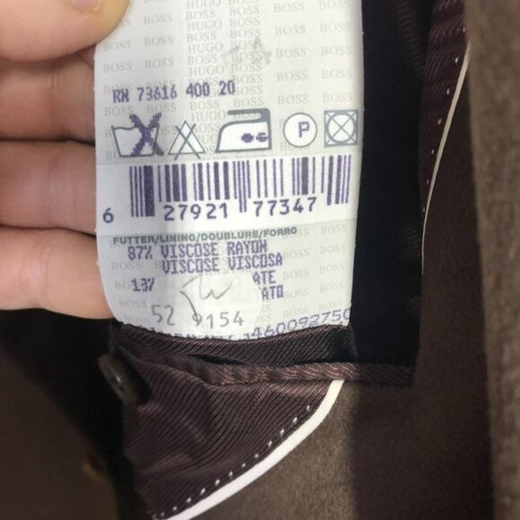 Hugo Boss Blazer Mens 42R Brown 100% Cashmere SCOLA-HX Two Button Notch Lapel - Picture 5 of 12